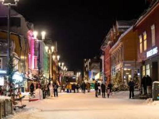 Tromso town during winter