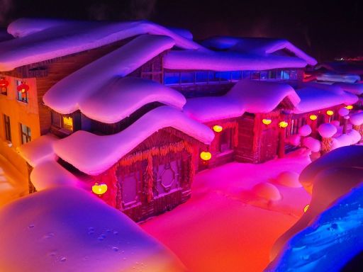 Beautiful Snow Town In China雪乡