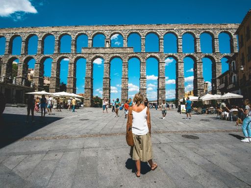 Ancient Roman Aqueduct Segovia